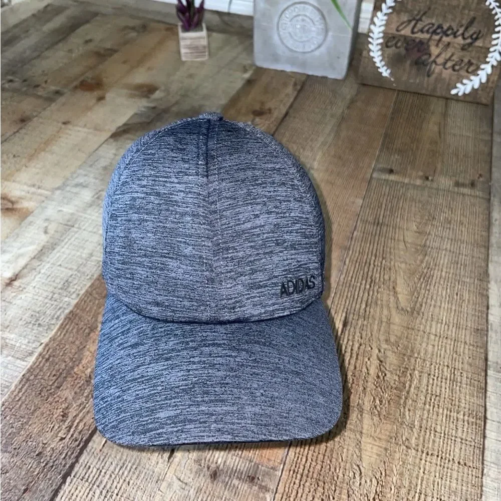 💜 Adidas Climalite Gray Running Hat Strapback Adjustable Baseball cap hat